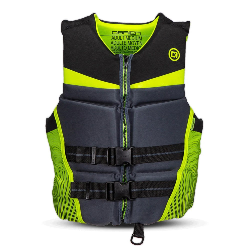 O'Brien Men's Flex V-Back Neo Life Jacket - Black/Green